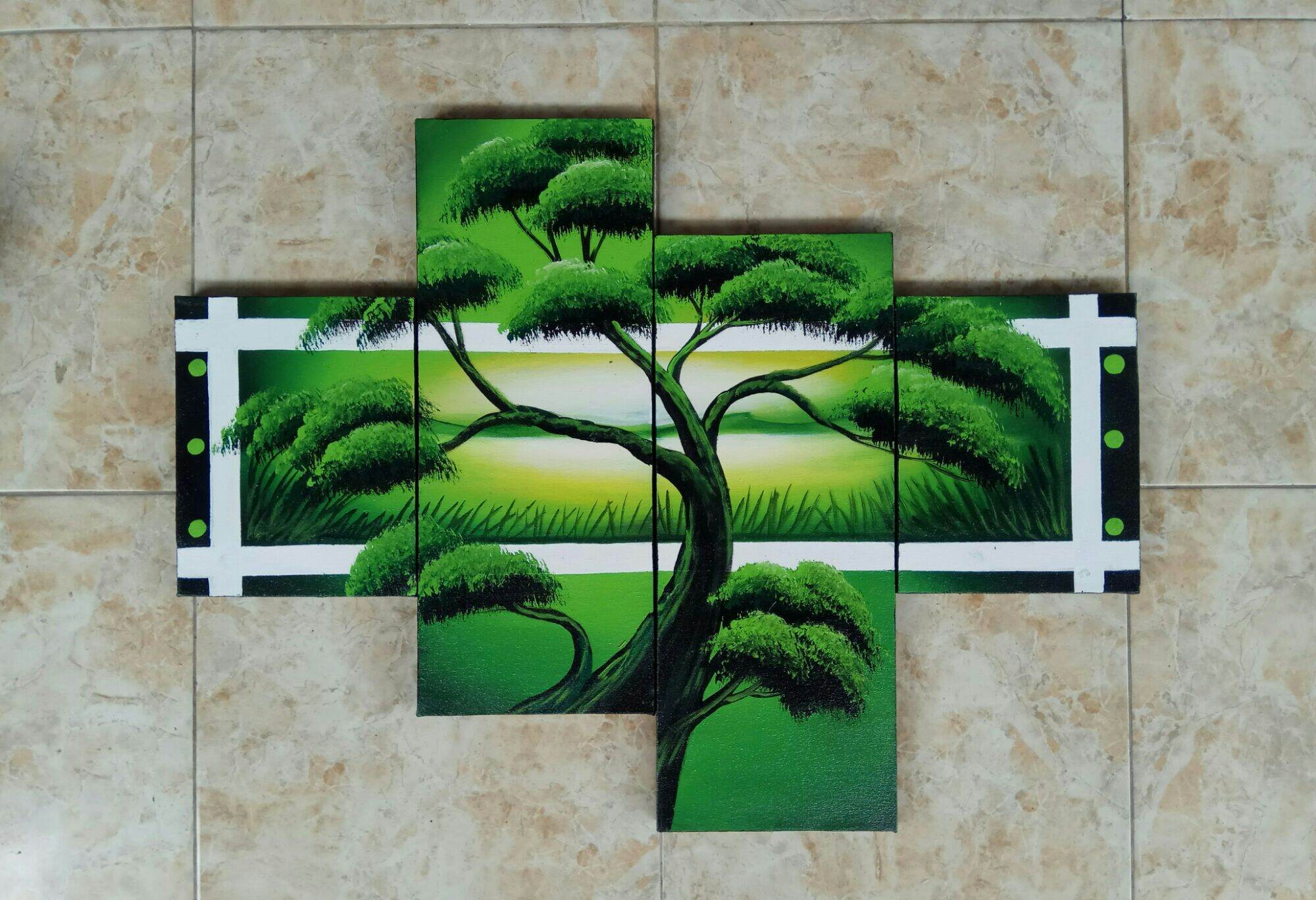 Hiasan dinding lukisan panel pohon minimalis | Lazada Indonesia