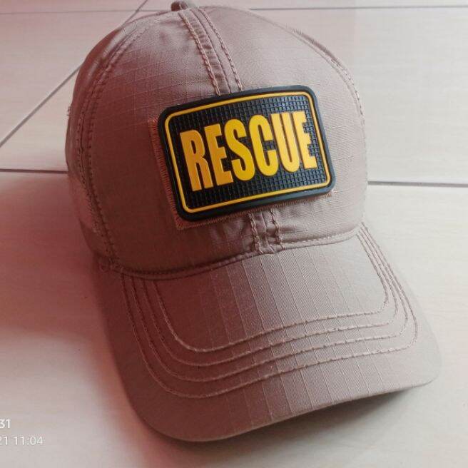 topi tactical perekat krem plus patch 