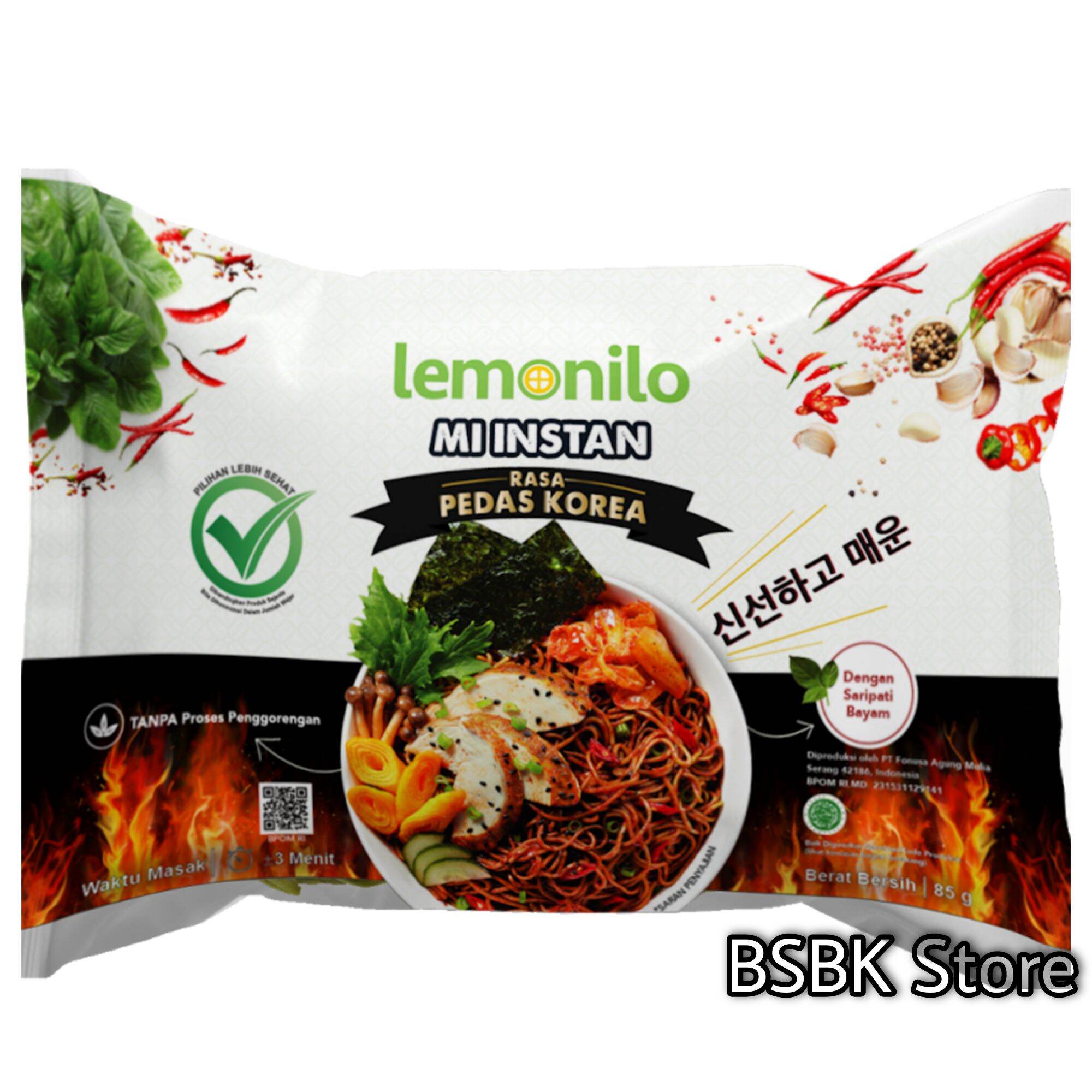 Lemonilo Mie Instant Rasa Pedas Korea Mie Instan Mie Sehat Mu Kuah