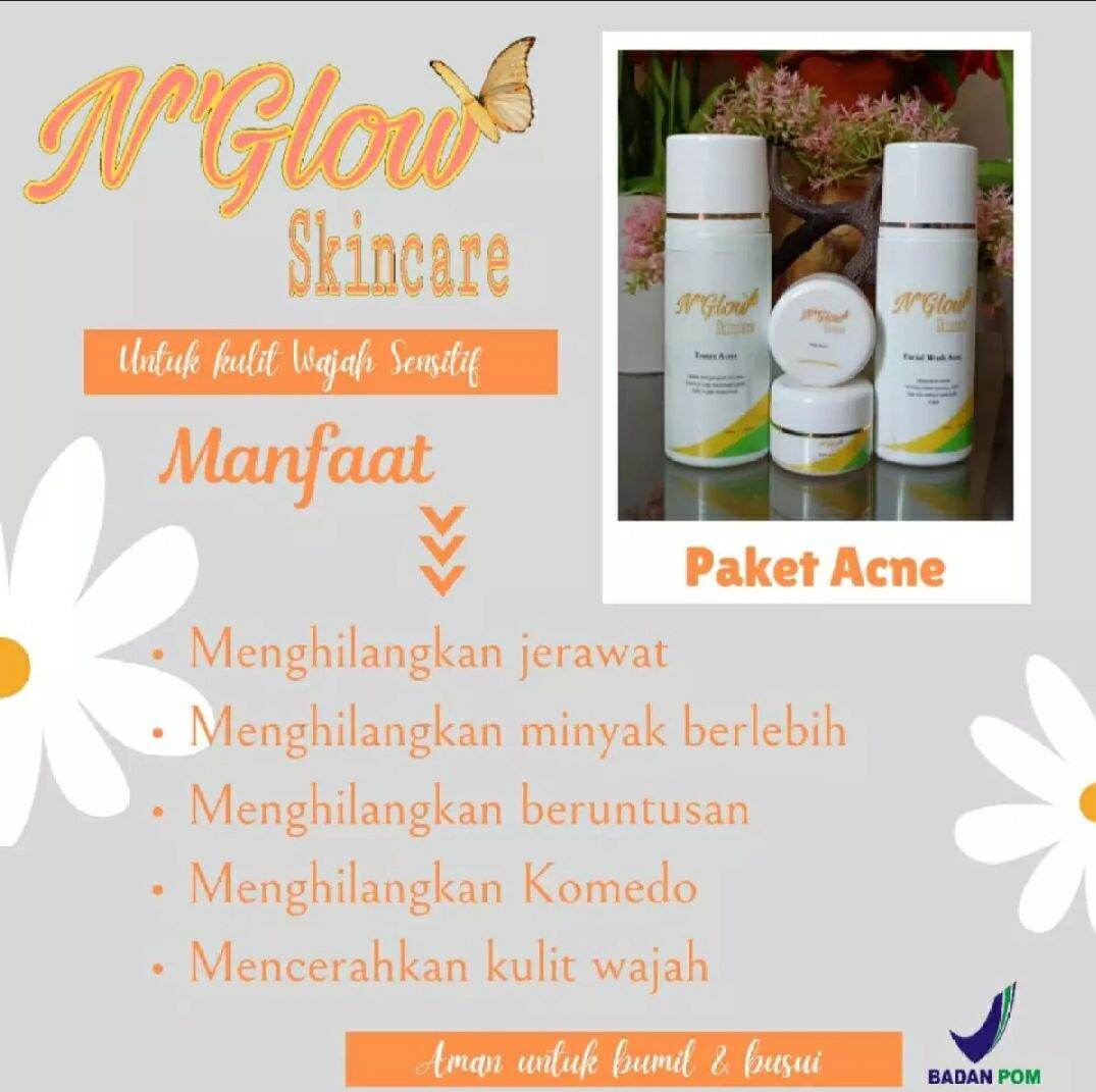 PROMO Skincare N'GLOW (PAKET ACNE) SKINCARE ORI BPOM Lengkap N glow