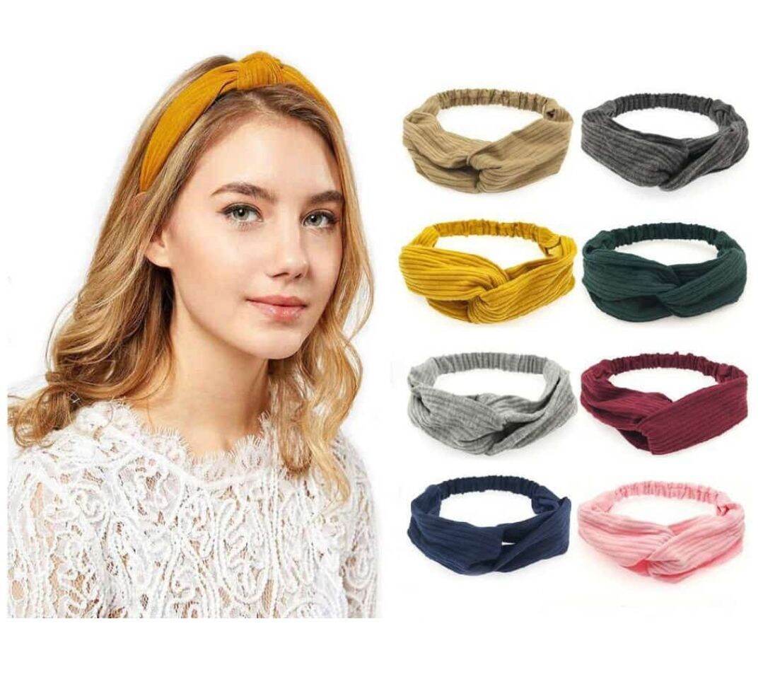 Bandana polos silang korea wanita / headband korea Lazada Indonesia