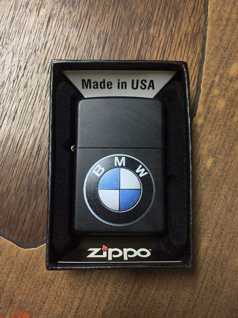 Korek Api Zippo Exclusive Logo BMW Black - gratis tambah nama