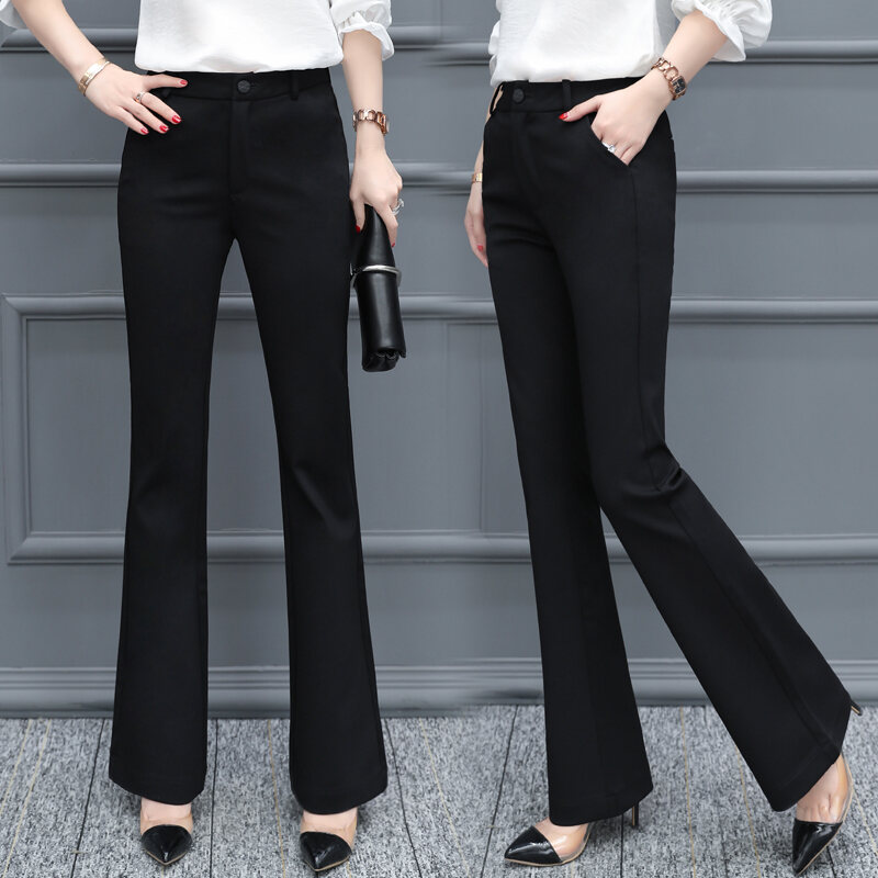 Celana Cutbray Perempuan 2021 Musim Semi Hitam Celana Perempuan Liar Profesi Celana Formal Longgar Celana Lurus Wanita Sedikit Mirip Terompet Celana Santai Lazada Indonesia