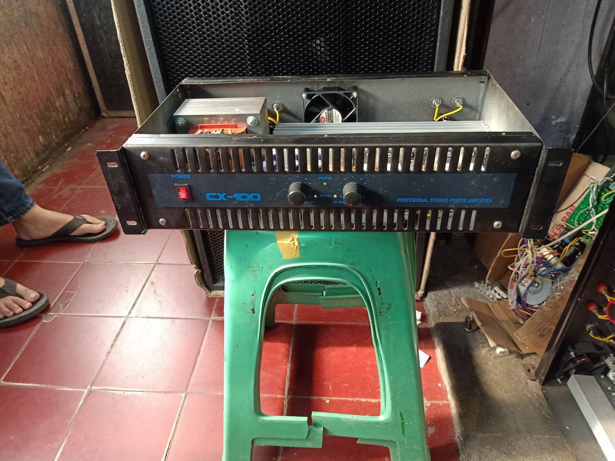 ampli rakitan box cx 100 type b dan d trafo 10 ampere besar bisa angkat