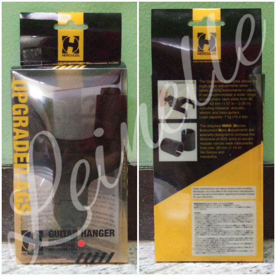 Hercules GSP39WB Plus Guitar Wall Hanger Stand Tembok Gitar Bass