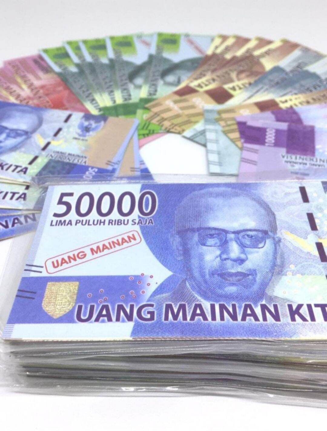 Uang Mainan Gambar Asli 1pack 35 Lembar Lazada Indonesia