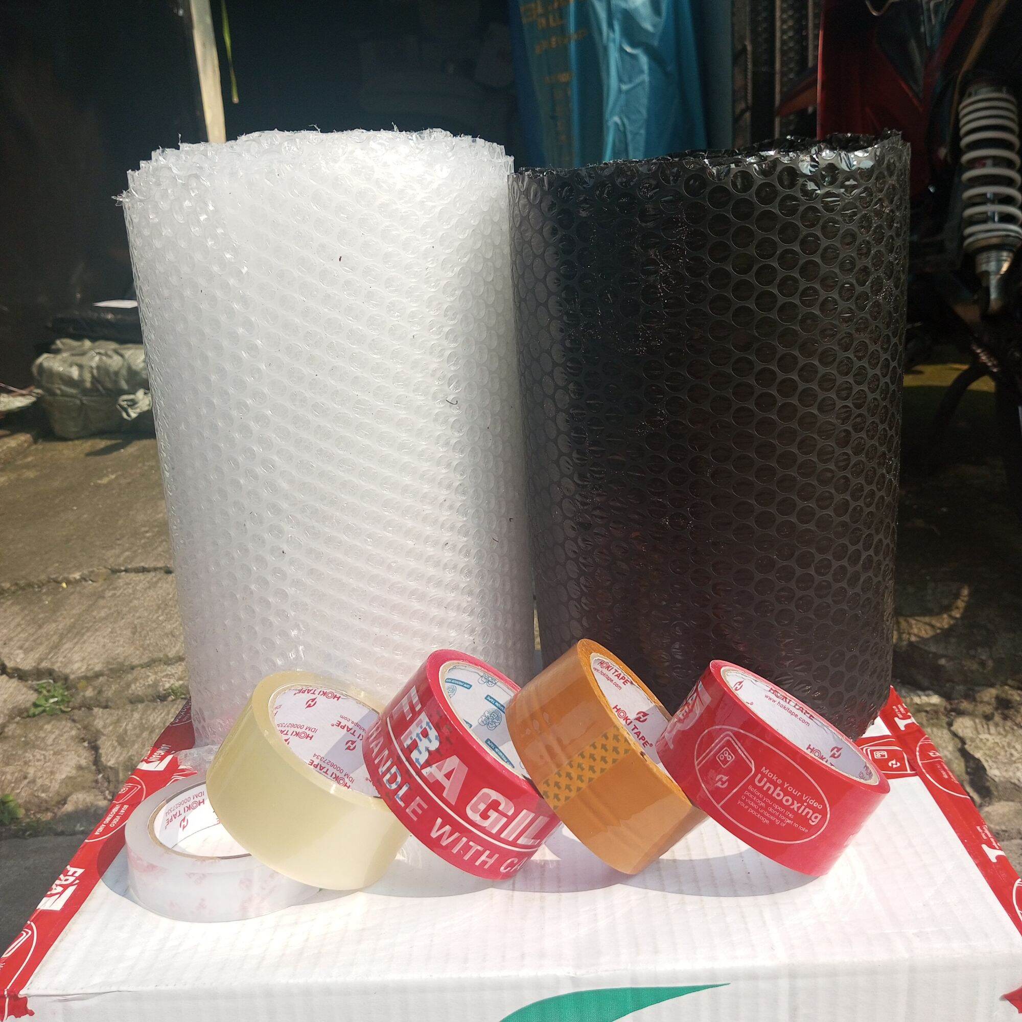 PAKET BUBBLE WRAP BABEL WREP LAKBAN BENING COKLAT FRAGILE