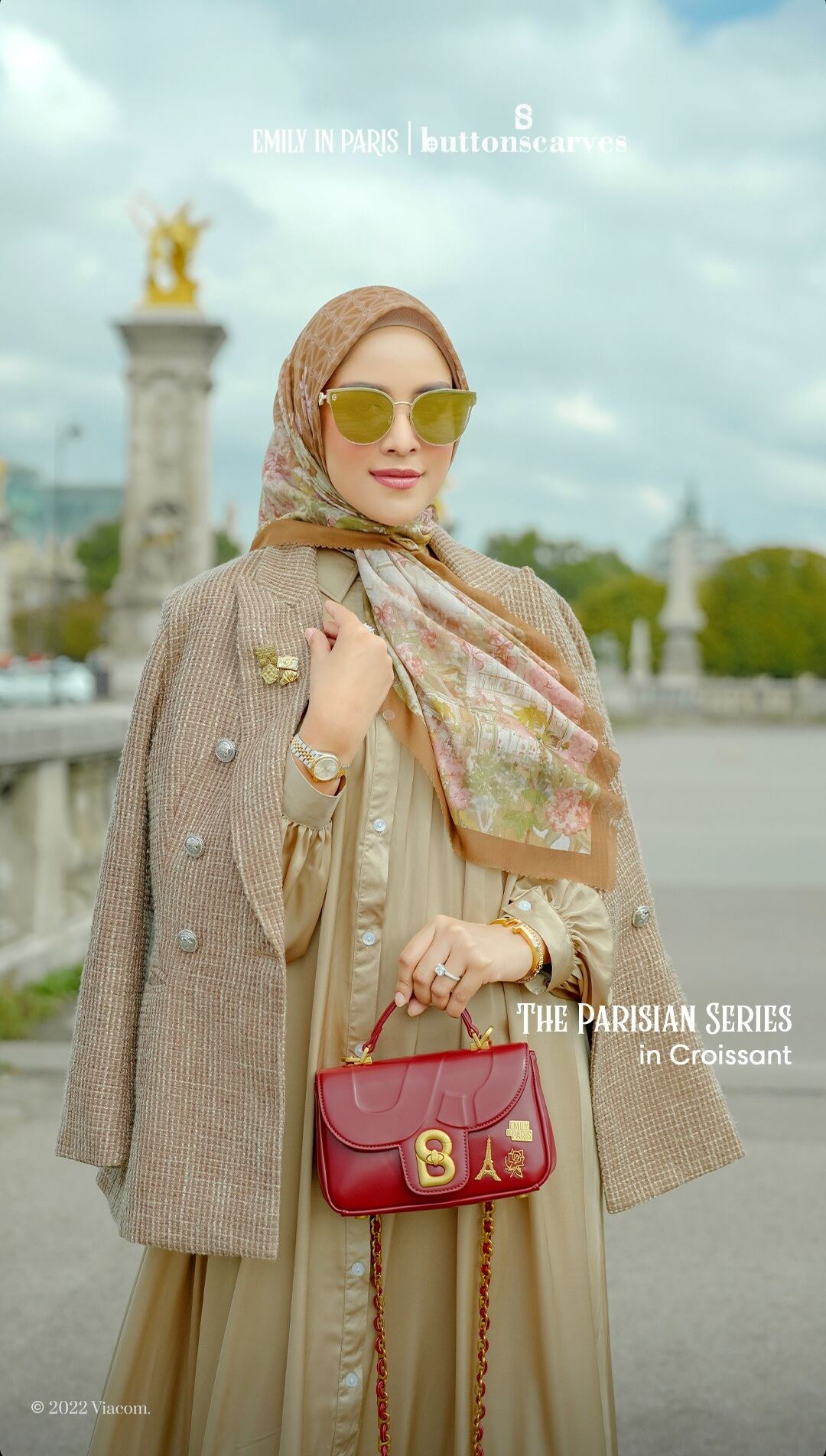 Jual Buttonscarves Emily Alma Flap Bag Medium - le rouge - Kota Bekasi -  Gudang Hijaber Premium