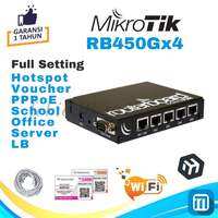 Mikrotik RB450Gx4 Full Setting Hotspot Voucher PPPoE Server RT RW Net