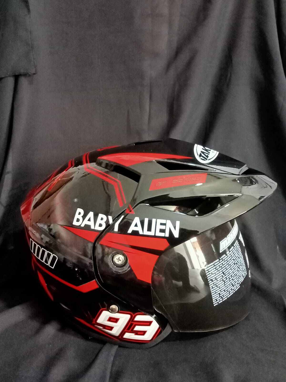 HELM BABY ALIEN 93/ HELM FULL FACE + FREE JAS HUJAN BONUS | Lazada Indonesia