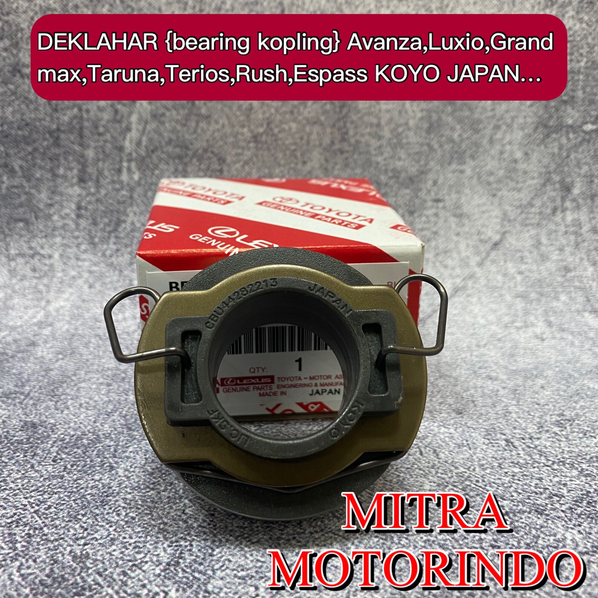 Draglaher-deklahar Rush,terios,garand max,Luxio,espass,avanza 31230-BZ090 Harga 88,500 rupiah*Gratis Ongkir