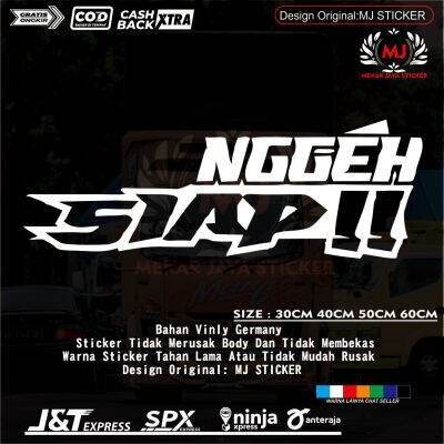 cutting sticker kaca mobil truk pick up cutting sticker kaca mobil kata ngeh siap mobil truk pick up Harga 15,000 rupiah*Gratis Ongkir