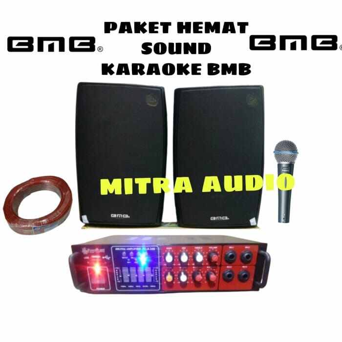 paket karaoke Rumahan Speaker BMB 5 INC Dan Amplifer Bluethoot Firstclass Original Lazada