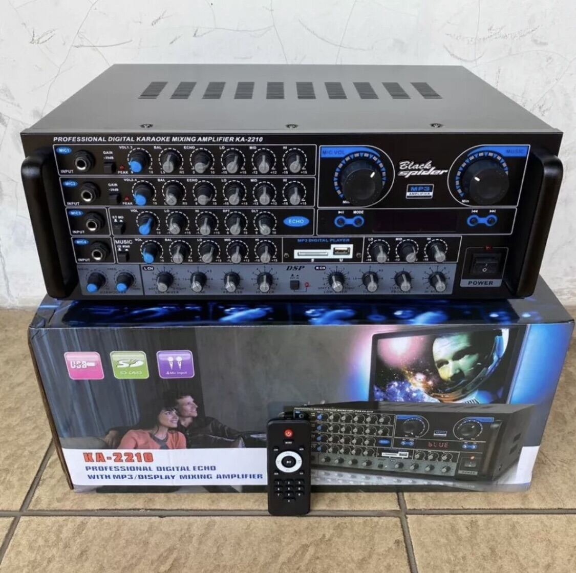 Power Mixer Black Spider KA 2210 4 channel bluetooth Lazada Indonesia