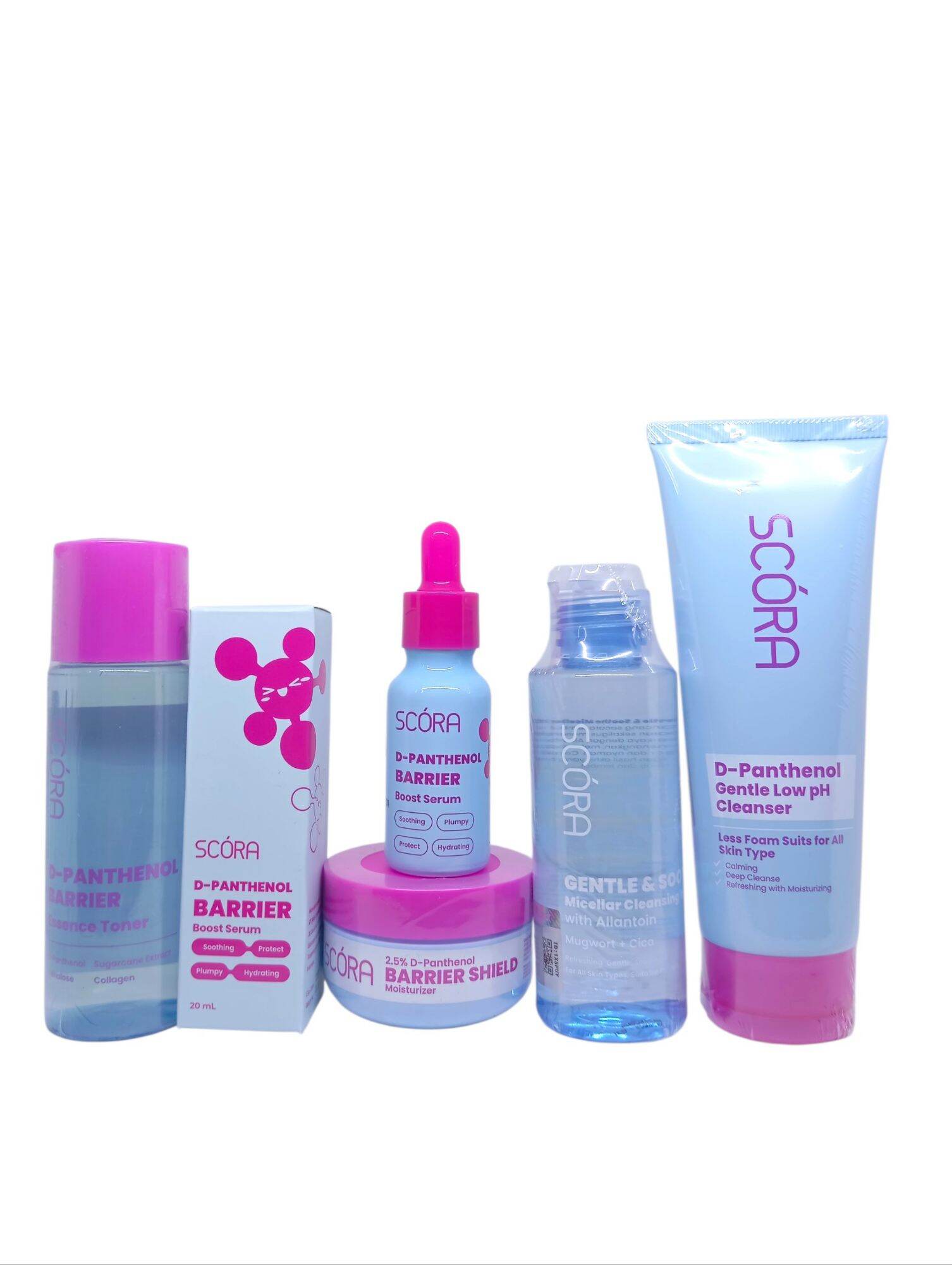 SCORA PAKET 5IN1 -3IN1 SCORA D-PANTHENOL BARRIER/SKINCARE ANAK REMAJA/MEMPERBAIKI SKIN BARRIER