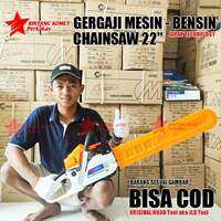 GERGAJI MESIN 22 IN BONCHI. CHAINSAW MESIN BENSIN. GERGAJI MESIN KAYU. SENSO MESIN 22 INCH MURAH