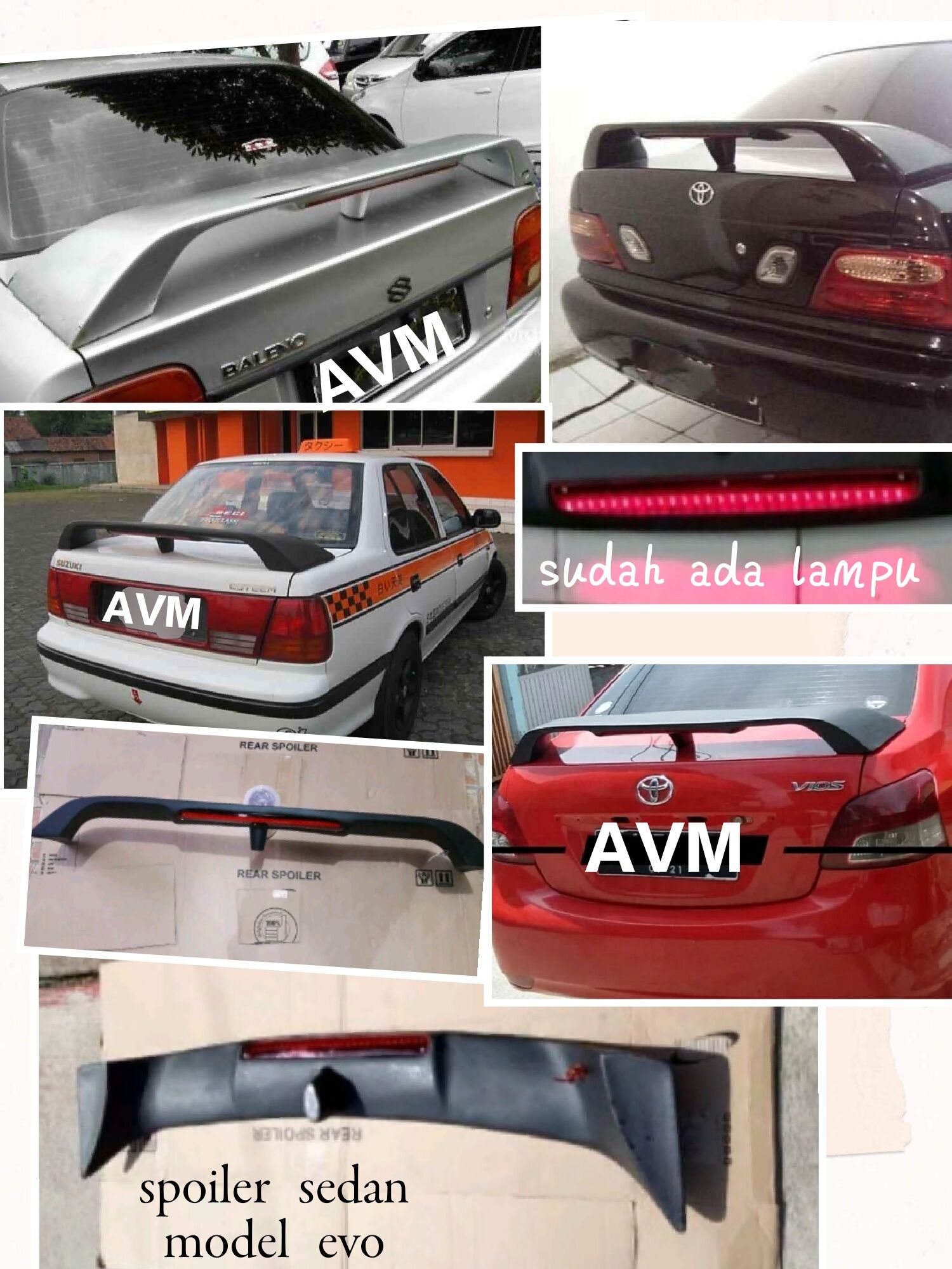 spoiler sedan model evo universal Lazada Indonesia