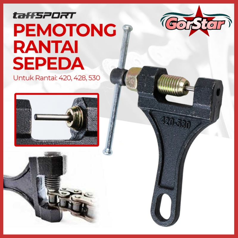 TaffSPORT DX Pemotong Rantai Sepeda Motor Chain Breaker 420 428 530 - HF99268 - Black - Jenama TaffSPORT Harga 23,500 Ringgit*Penghantaran Percuma