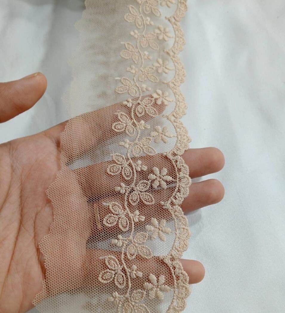 Renda tille kecill/renda air Lebar 7 cm harga per 1 yard /per 90 cm