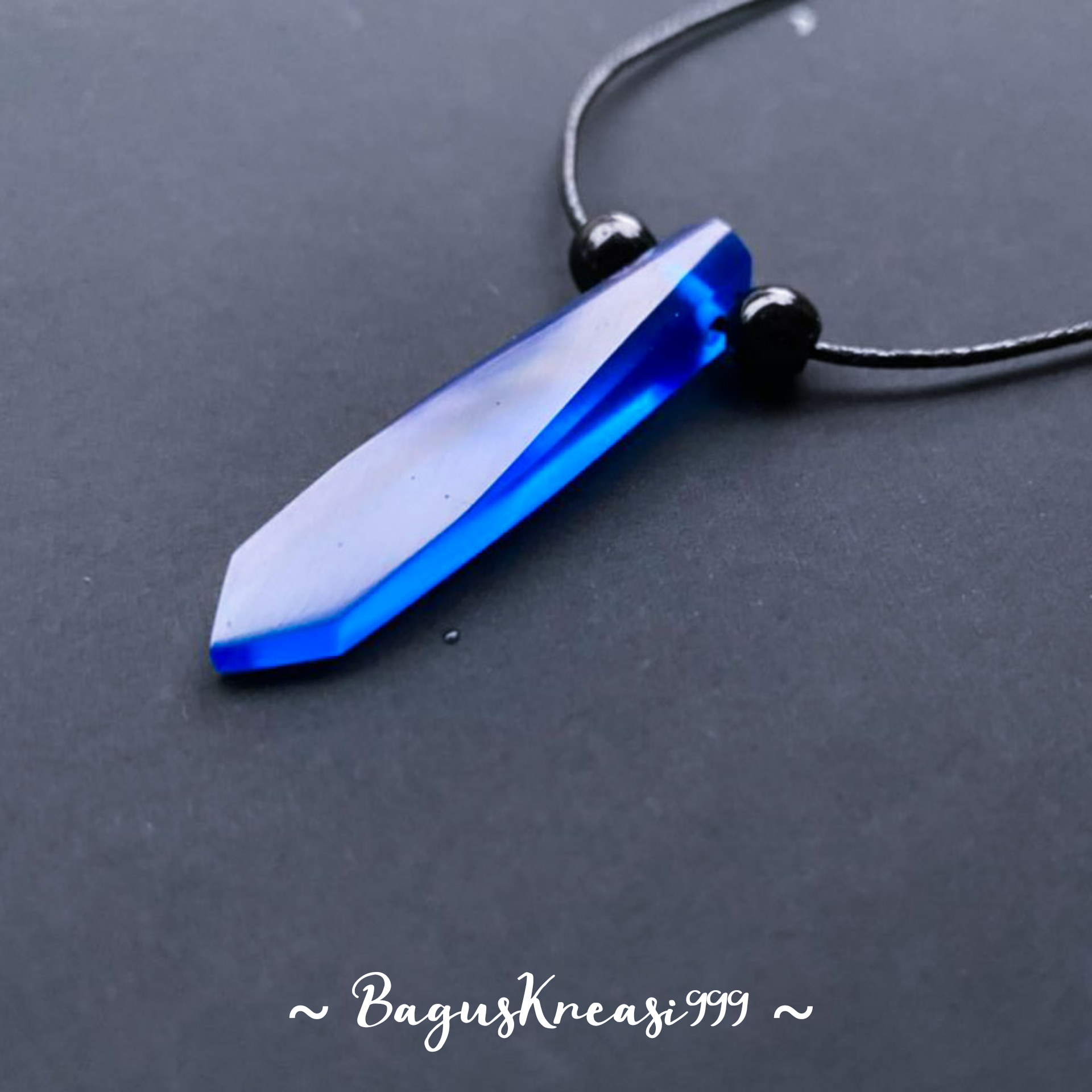 Aksesoris Kalung Pria Naruto Resin Blue 