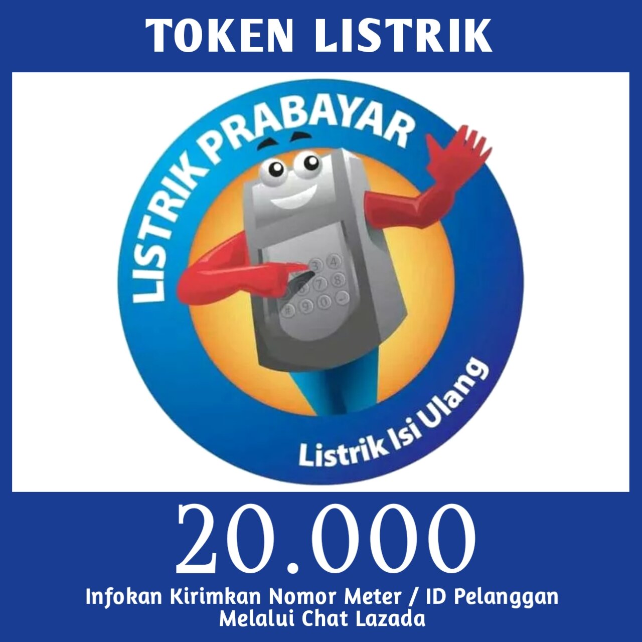 TOKEN LISTRIK PLN 20.000 Ready Bisa Langsung Di Order - Merek PLN Harga 25,000 rupiah*Gratis Ongkir