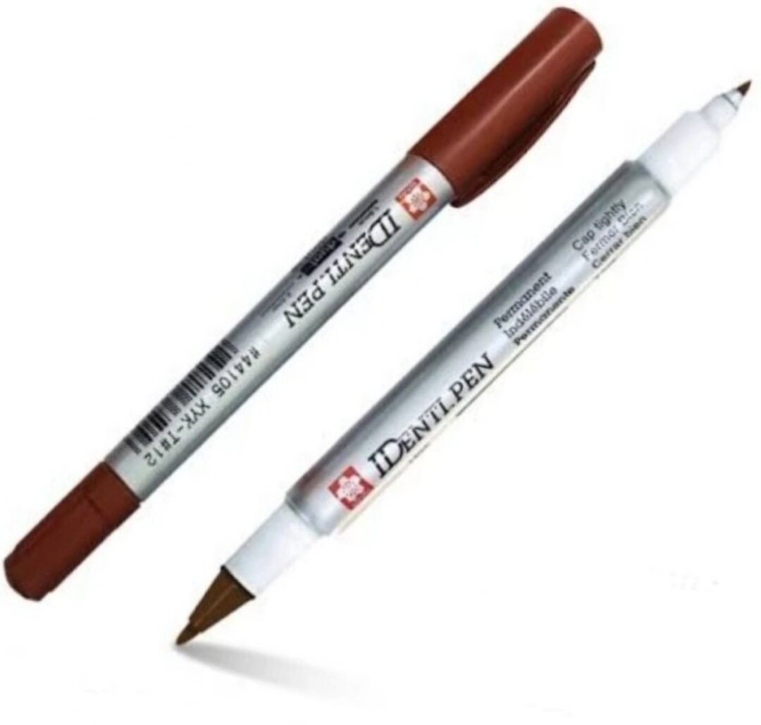 Spidol Sakura Identi Pen Dual Point Permanent Marker Brown