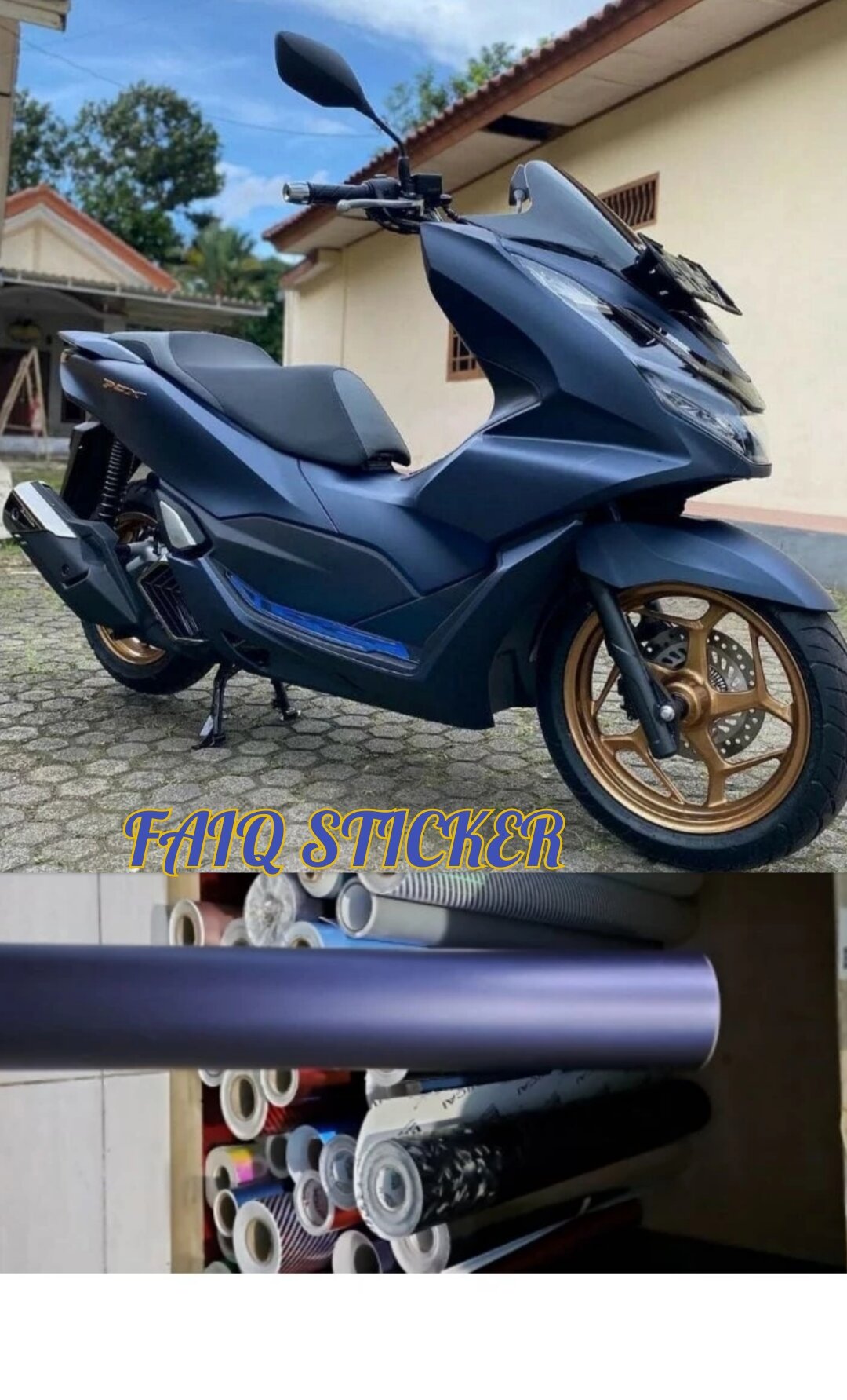 Stiker Skotlet Motor Warna Biru Navy | Lazada Indonesia