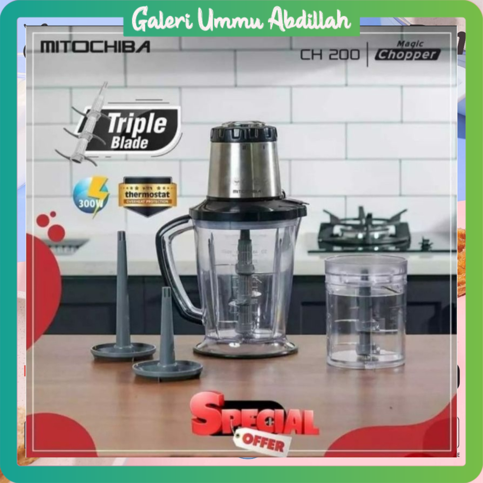 Mitochiba Ch200 Mito Chopper Food Chopper Mito Ch 200 Food Processor Original Garansi Resmi 7034