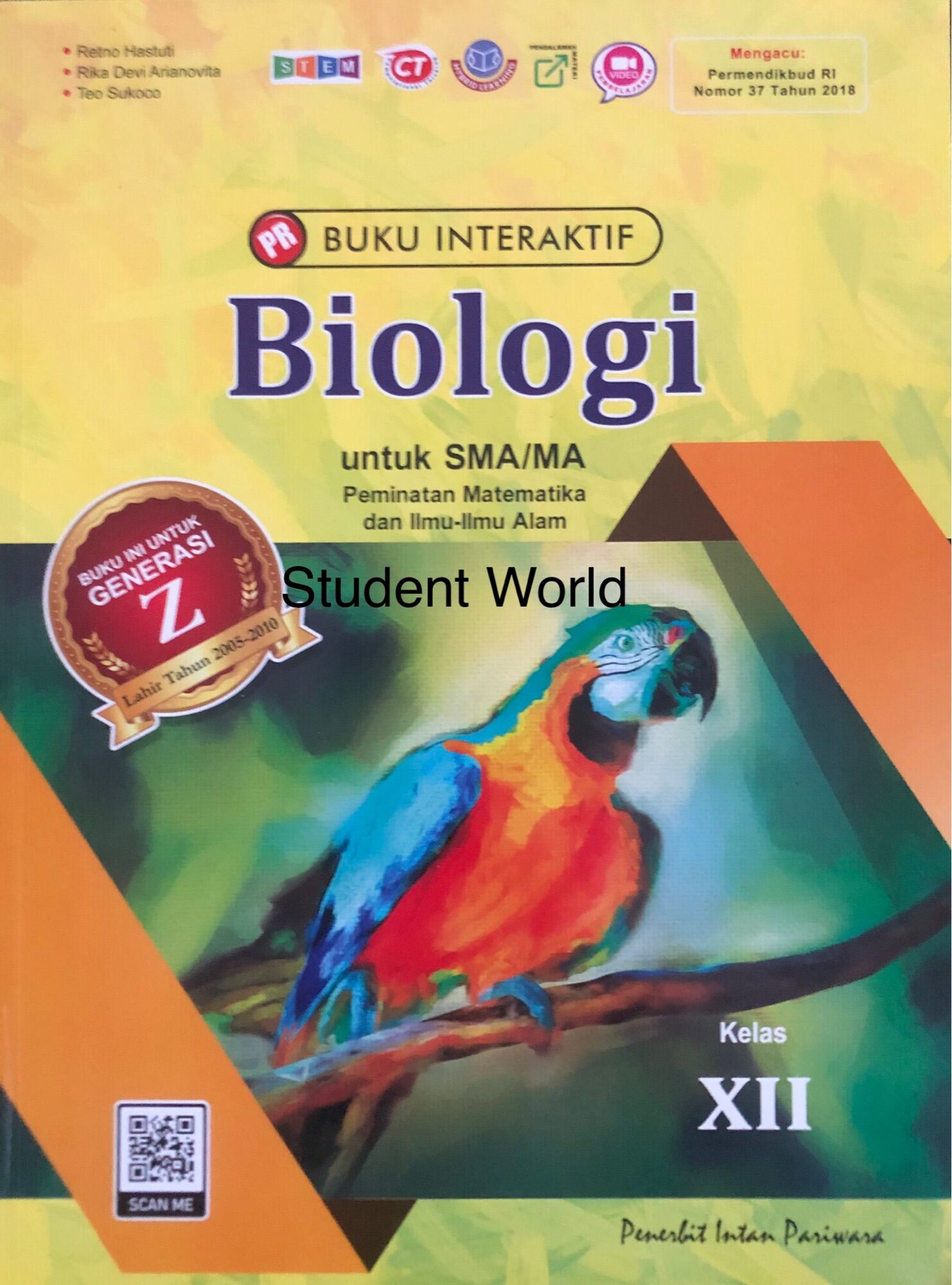 Buku PR Interaktif Biologi kelas 12, 2022/2023, SMT 1&2, Intan Pariwara