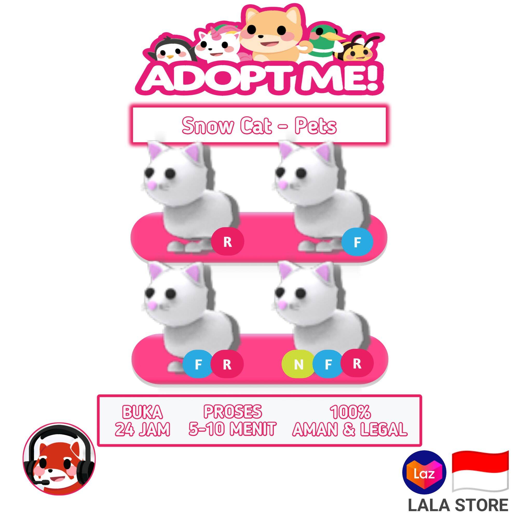 Adopt Me Snow Cat Roblox Lazada Indonesia