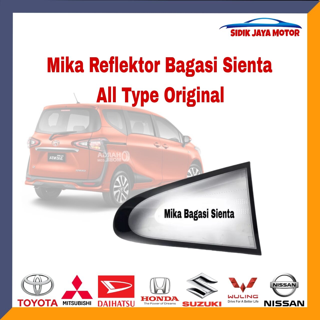 Mika Lampu bagasi Toyota Sienta Original kaca mika Stoplamp Sienta Original Kanan atau Kiri Harga 120,000 rupiah*Gratis Ongkir