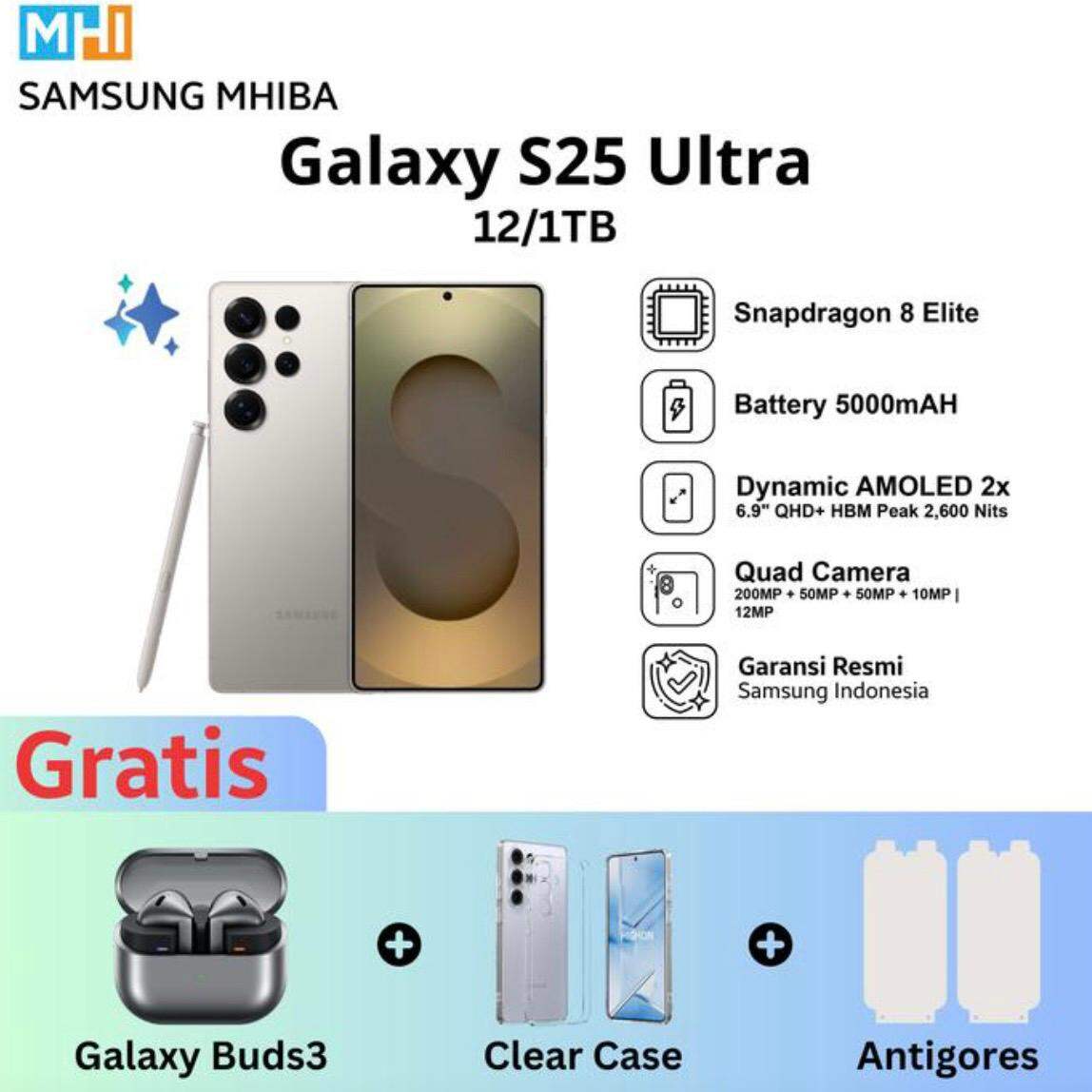 Samsung s25 u Harga 10,109,000 rupiah*Gratis Ongkir
