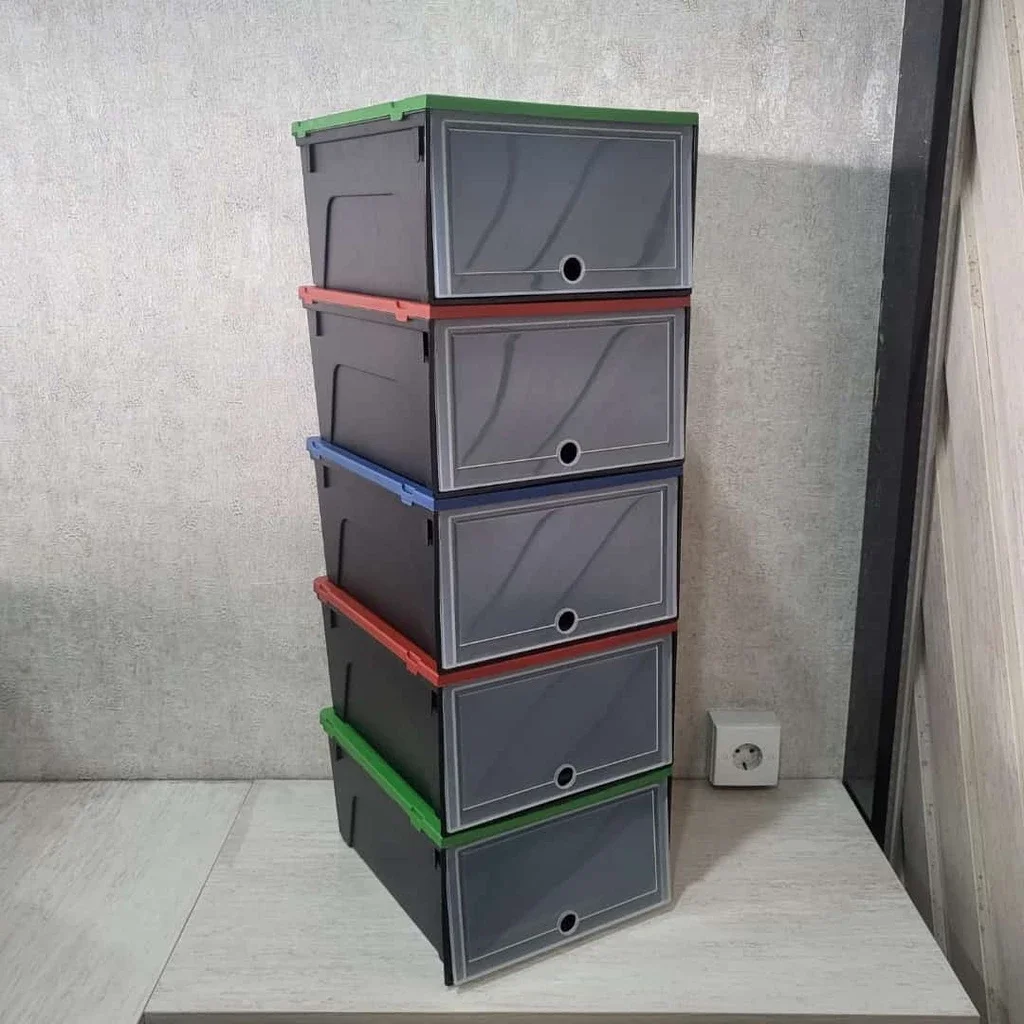 RAK LEMARI SEPATU PLASTIK SUSUN Mini box Tumpuk Susun Tabitha | Lazada ...