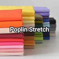 Kain Katun Poplin Polos Stretch Premium Per 1/2 Meter Cotton Poplin Grade A