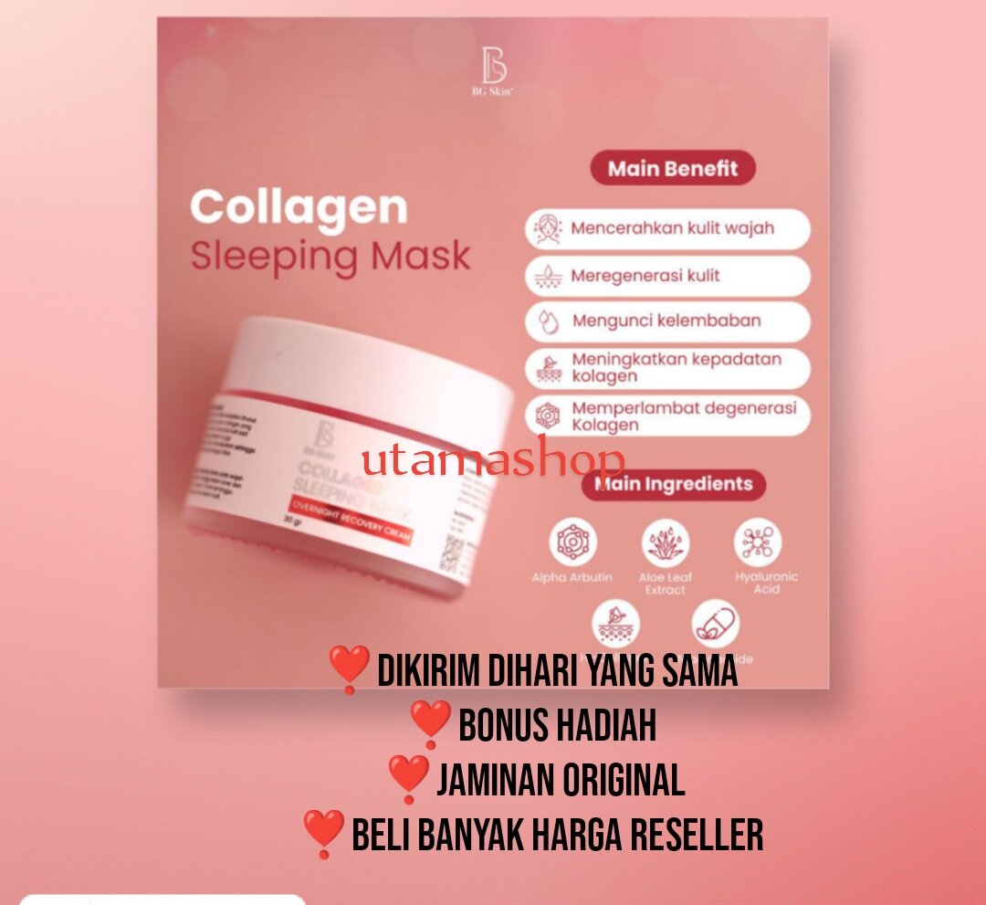 COLLAGEN SLEEPING MASK BG SKIN SKINCARE BPOM Lazada Indonesia