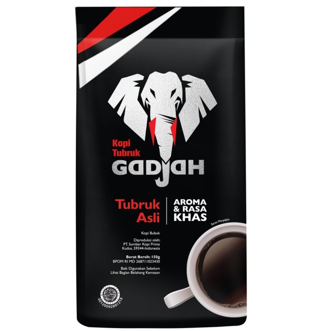 Kopi TUBRUK GADJAH ASLI Pouch 138 Gram Kopi Hitam Tubruk Gadjah Kopi ...