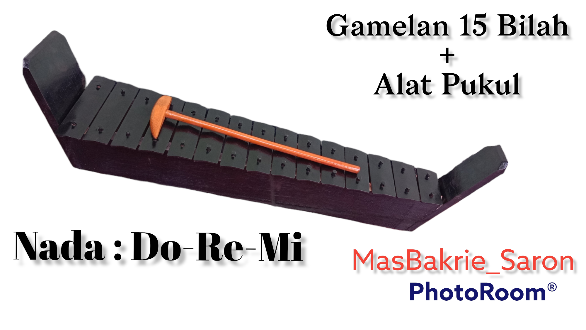 Mainan Anak Gamelan Saron 15 Bilah New Produk Alat Musik tradisional Khas Jawa Barat Indonesia