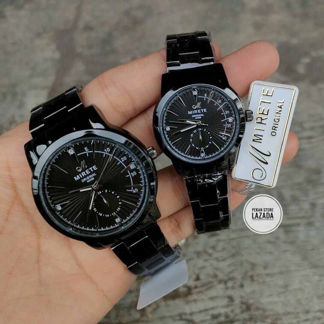 Jam Tangan Couple / Pasangan Pria Dan Wanita Tahan Air Tali Rantai Stainlees Stell Murah Dan Simple