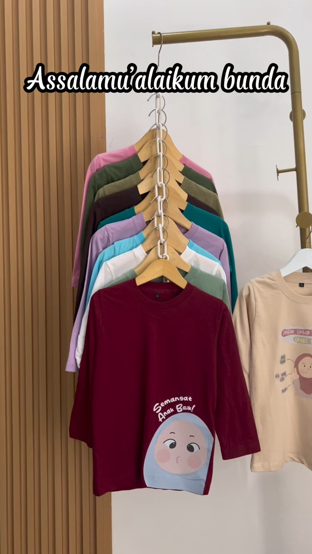 Kaos Anak Perempuan Lengan Panjang Edukasi Series Anak 1 - 14 Tahun