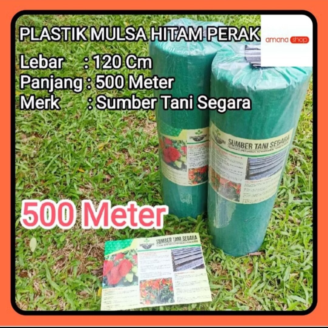 Silver black mulch plastic length 500 MTR width 120 cm Harga  550,000 rupiah*Gratis Ongkir