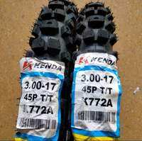 Ban Luar Trail KENDA Cross Ring 17 3.00-17 2.75-17 2.50-17 K772A K 772A 772 K772 A MOTOCROSS Tube Type Motor Moto Cross Bebek Tril Trial 300 275 250 Ring17 Bisa Ban Set Depan Belakang Sepasang Satuan Tubetype Original Ori