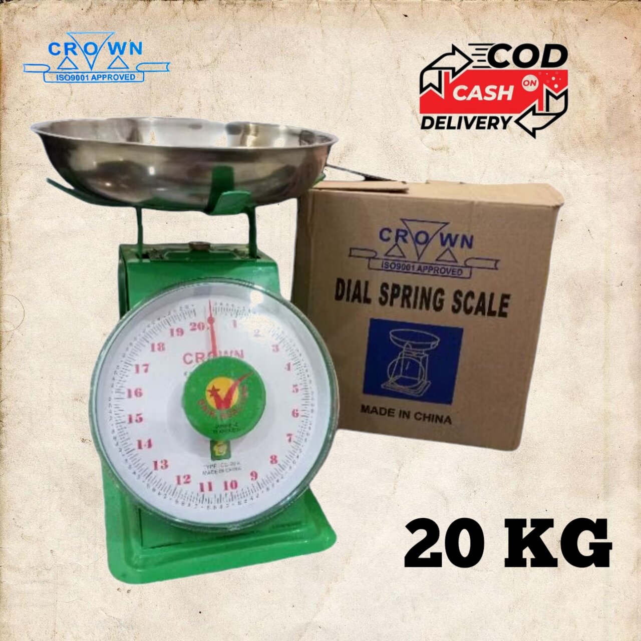 Crown 5kg 10kg 15kg 20kg Needle Sitting Scales Analog Sitting Scales - Needle Crown Brand Stainless Steel - Sturdy Goods Ruiheng Body Scales Harga 124,500 rupiah*Gratis Ongkir