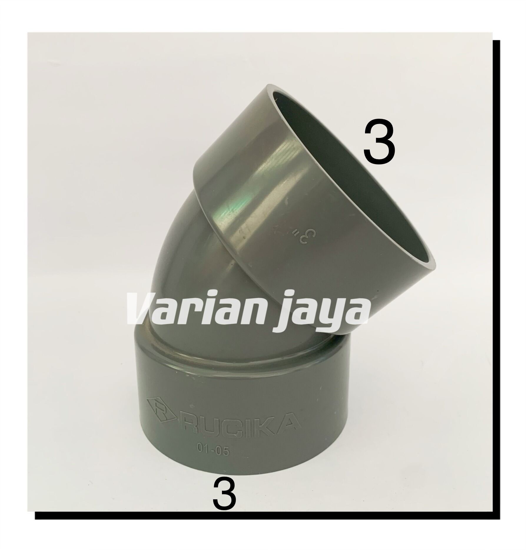 Elbow 45 Derajat Knee 3 inch D keni Sambungan L Knie 3” inci 45
