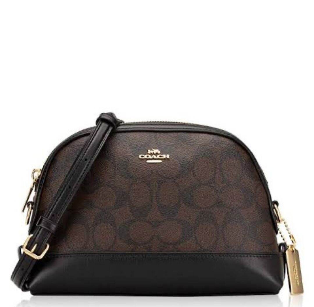 coach black messenger crossbody