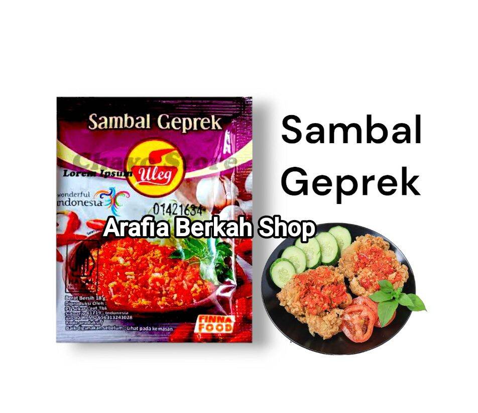 Sambal Uleg Finna Renceng 10 Sachet Sambel Geprek Per Pack Terasi