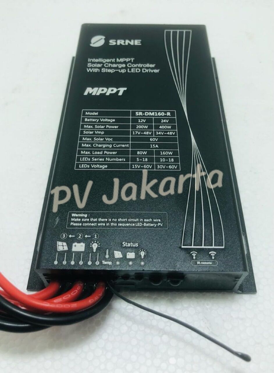 SRNE MPPT SR-DM160-R 15A Solar Charge Controller + LED Driver (PJU SCC ...