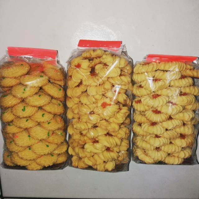 Kue Semprit 500 Gram 1/2 KG Kering Lebaran Selai & Kombinasi Coklat ...