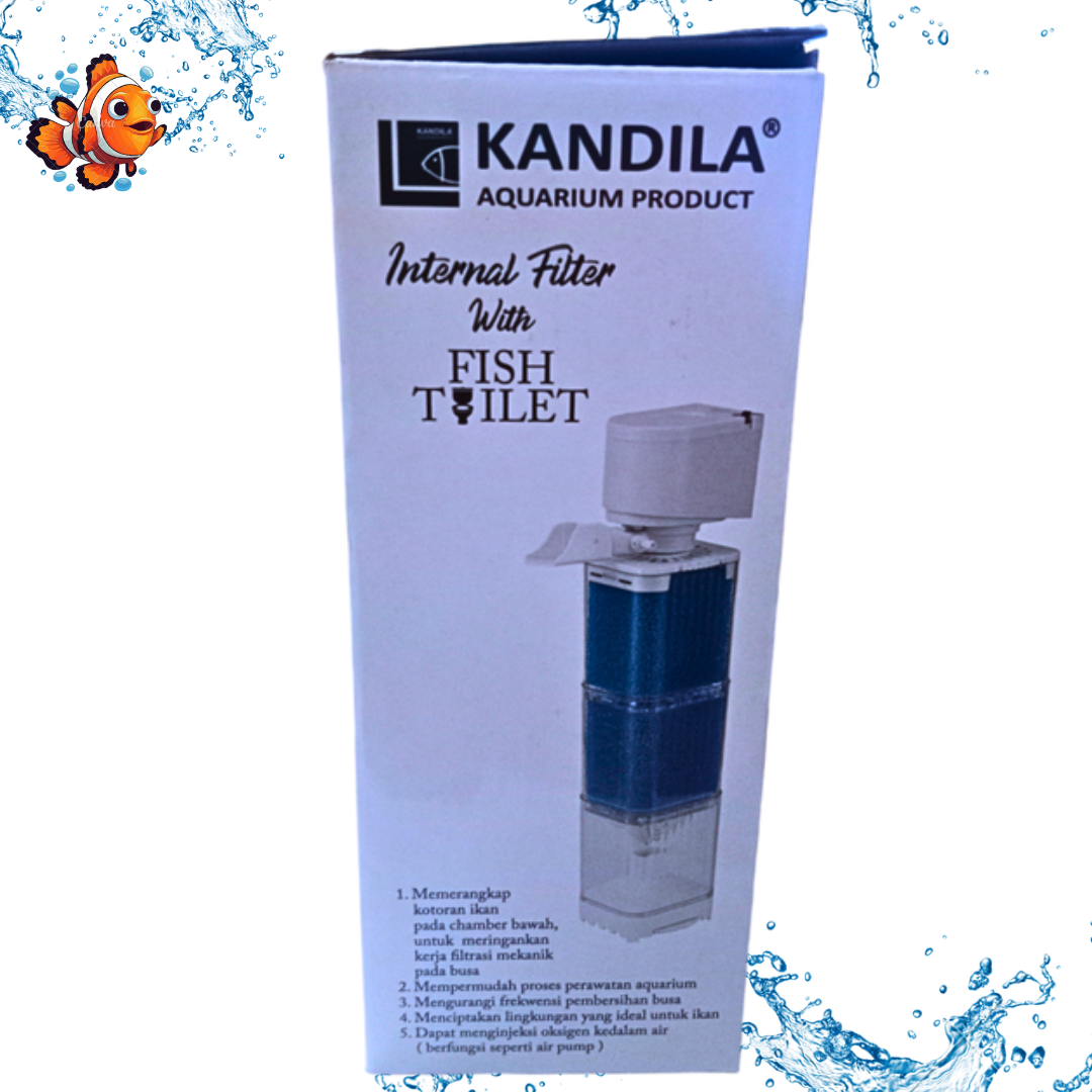 POMPA AQUARIUM KANDILA PRO FT 1500 INTERNAL FILTER FISH TOILET CRYSTAL CLEAR WATER AQUARIUM