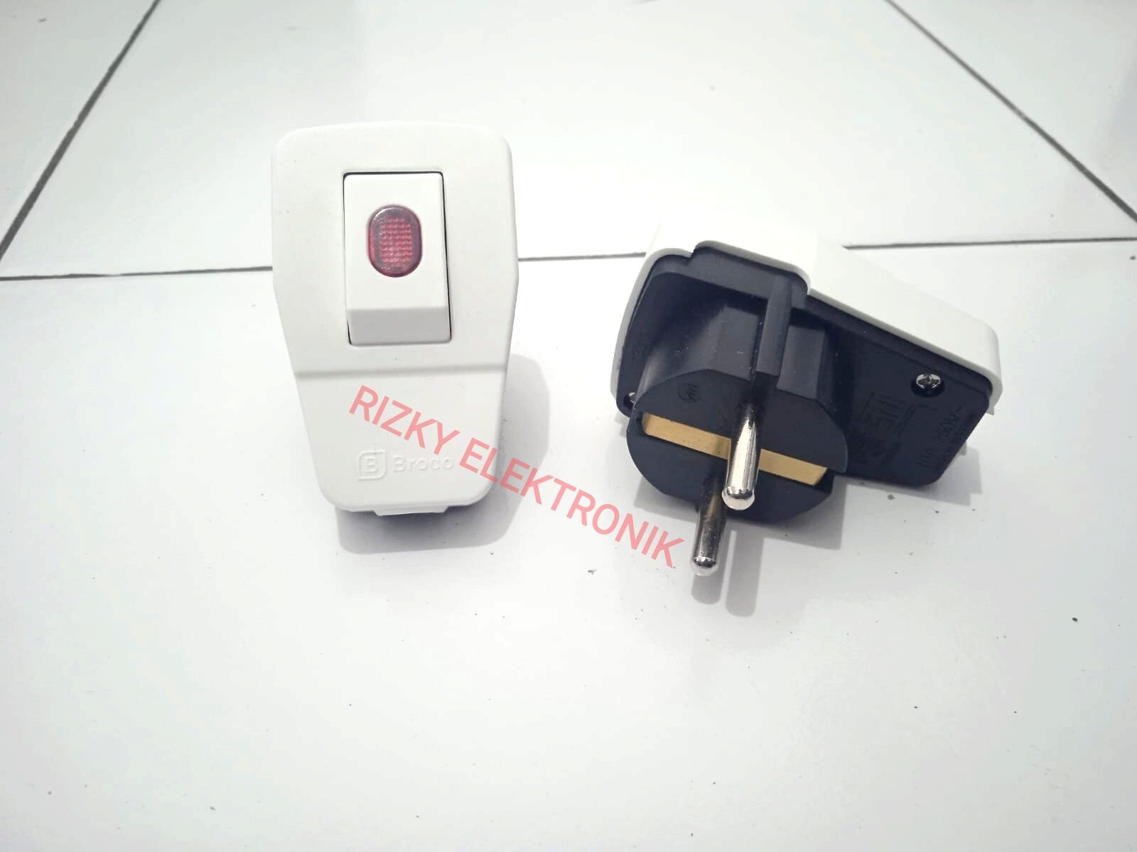 Steker Saklar Arde BROCO Switch On/Off Lampu Nyala 13311 Putih | Lazada ...