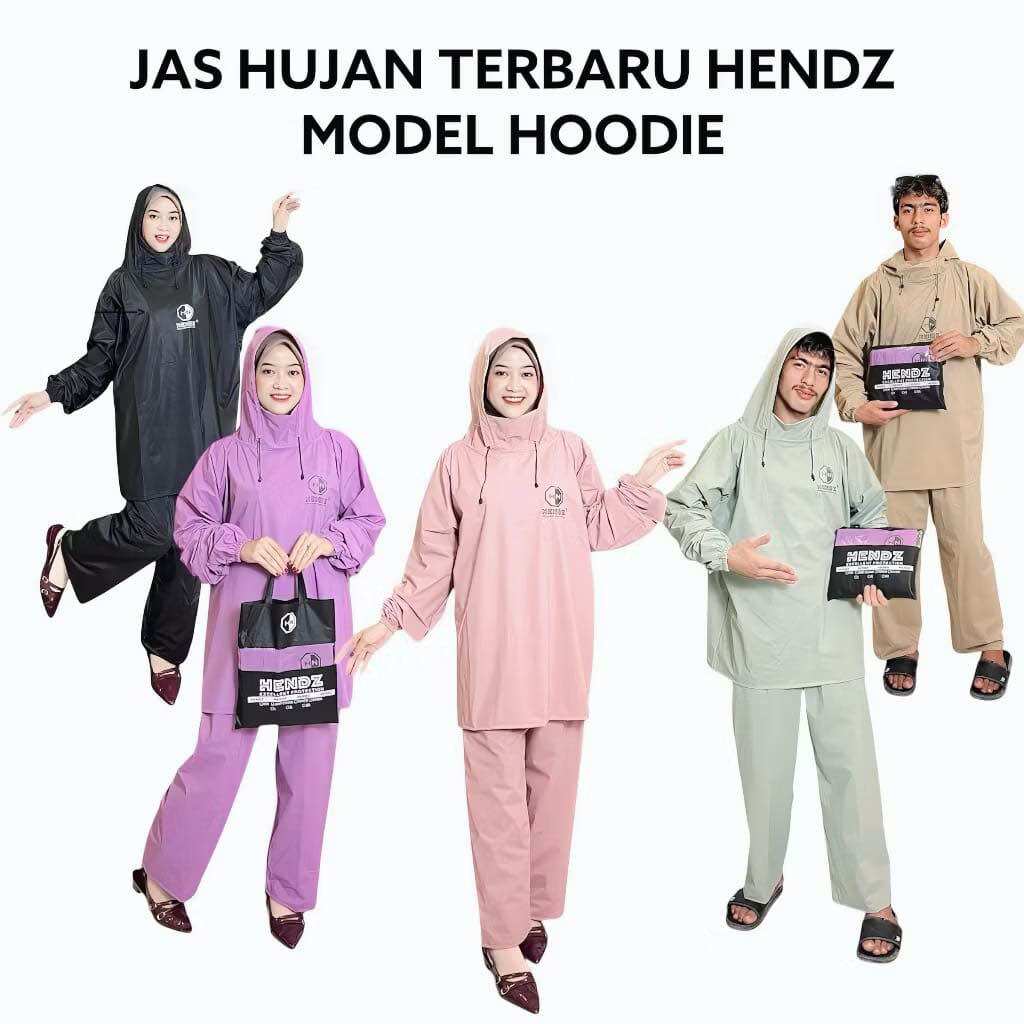 Newest Original men's hoodie women adult thick PVC anti-rip raincoat Harga 50,000 rupiah*Gratis Ongkir